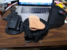 Adjustable Nylon Tactical Belt with 3 Misc Holsters #7
