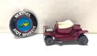 1968 Hot Wheels Redline HOT HEAP Red with White Interior + Button Badge