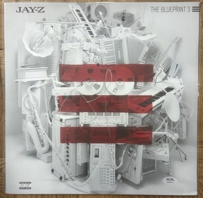JAY-Z SIGNED AUTOGRAPHED THE BLUEPRINT 3 ALBUM VINYL HOVA BEYONCE RARE PSA COA