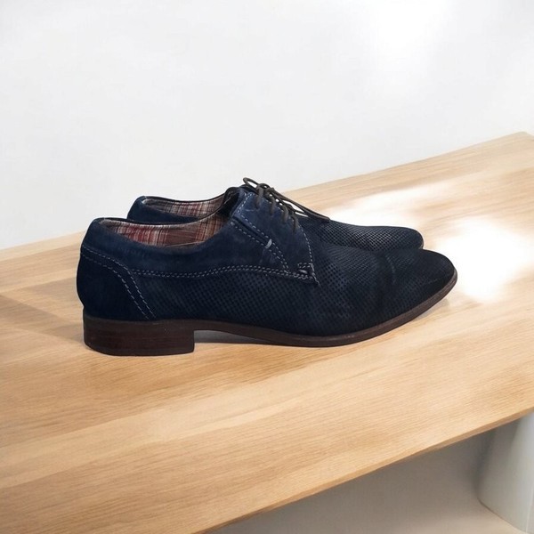 Men Bugatti Heels Navy Suede 42 #6B5N