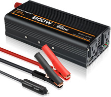800W Power Inverter, Inverter 12V to 110V with 2 AC Outlets, 2.1A USB Port, Car