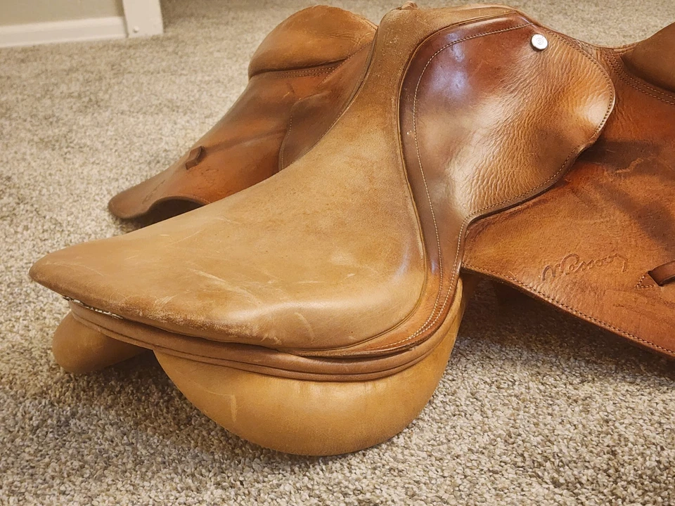 Sillín de cuero PESSOA contacto cercano todo uso 15,75" Y bolsa suave Foto 4 de 4