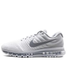 Nike Air Max 2017 Wolf Grey White Lace Up Running Sneakers 849559-101 Mens Sizes