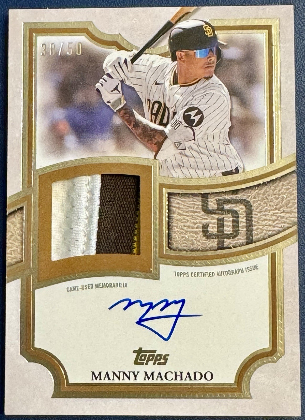 2026 Topps Baseball Update Manny Machado Flagship Auto Patch 38/50! Padres view 1