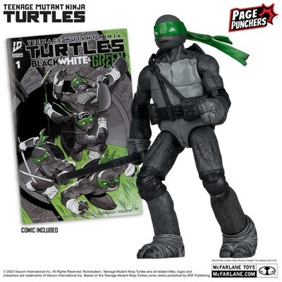 McFarlane Toys Teenage Mutant Ninja Turtles Donatello Schwarz, Weiß & Grün Neu