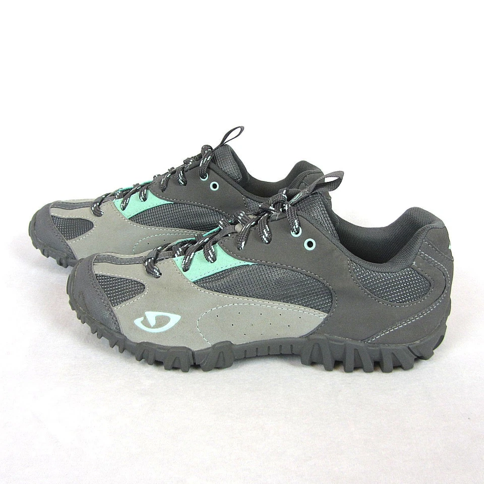Giro Petra MTB Womens Two Bolt Teal Gray Cycling Lace Up Shoes Size 7.5 EUC - Image 3 of 4