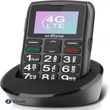 Seniorenhandy 4G Dual SIM mit SOS Notruf und Ladestation