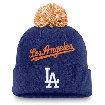 NEW Men's Nike Los Angeles Dodgers Peak Blue Orange Beanie Cap Hat