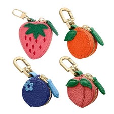 Fruit Shape Design Fruit Charm Purse Coin Wallet Cute Key Chain Mini Pouch Gift