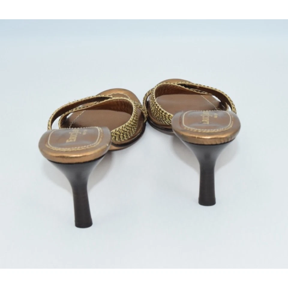 Sandalias ERIC JAVITS New York de tacón dorado con tiras talla 8N Foto 4 de 4