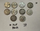 1964 Kennedy, Barbers, Walking Liberty’s Half Dollar Lot of 10 Coins Silver (JP)