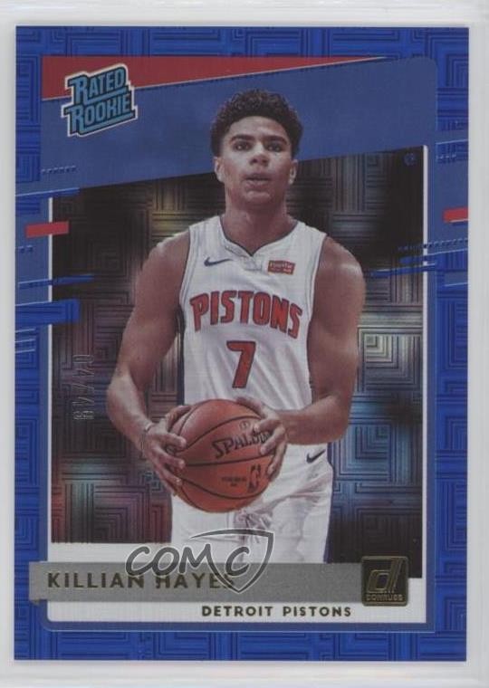 2020-21 Panini Donruss Rated Rookies Choice Blue 4/49 Killian Hayes #204 07cj