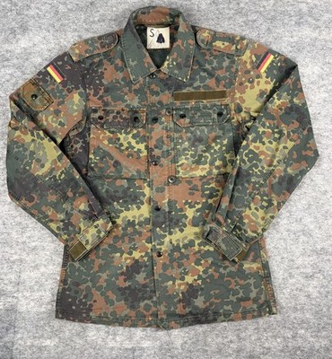 German Army Bundeswehr Flecktarn Camo Mens S Field Shirt Combat Jacket