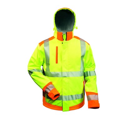 Feldtmann Rickmer Warnsch.-Softsh.jacke Elysee  23446 gelb/schwarz, Größe S