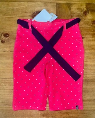 Farbenfrohe Capri-Hose m. Gürtel in Gr. 110/116, Kids, NEU m. Etikett!