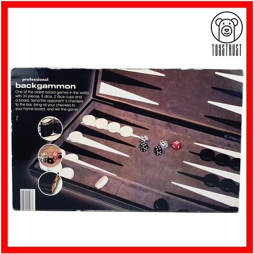 B~Square Professional Backgammon Deluxe Set Classico Grande Nero Ecopelle