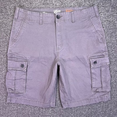 Urban Pipeline Shorts Mens 38 Gray Cargo SuperFlex Casual Outdoor Knee Length