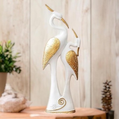 Lucky Kissing Duck Swan Pair Showpiece for Home Decor