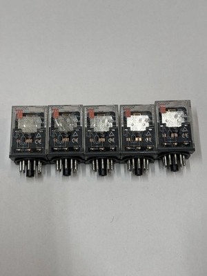 Lot of 5 Omron MKS3P 3PDT 11-Pin Plug-In Relay 10A 250VAC
