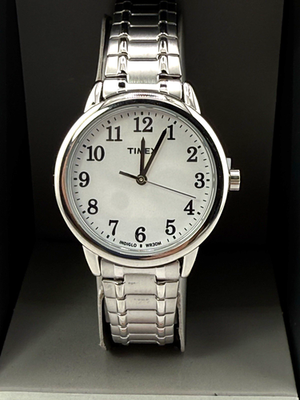 Women\'s Silver Analog Quartz Stainless Steel Band Easy Reader Bracelet Watch Amazon.com: Timex Women main image 2