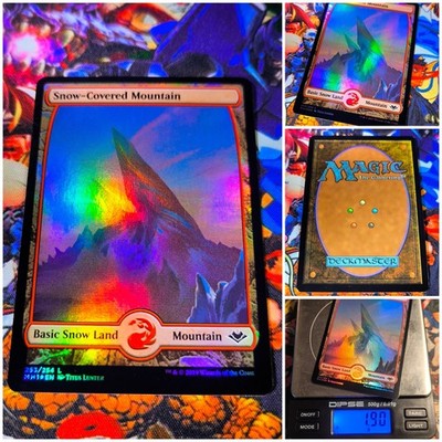 MTG Snow-Covered Mountain   Nm Full Art Land FOIL Modern Horizons MH1 OG