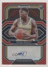 2021 Panini Prizm Draft Picks College Penmanship Red /199 Moses Wright Auto h6c