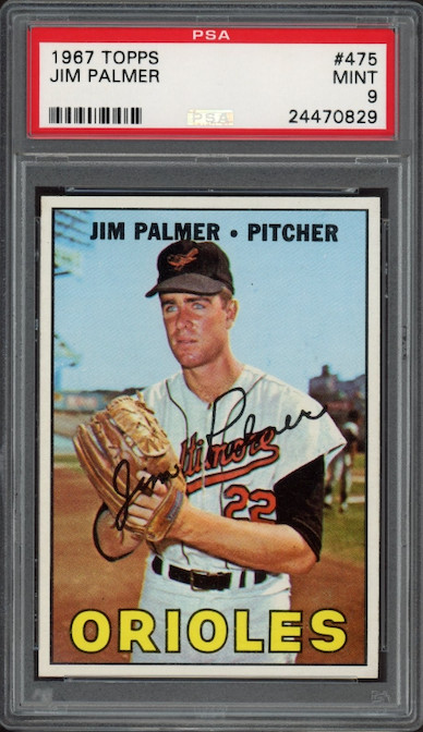 1967 Topps #475 Jim Palmer PSA MINT 9