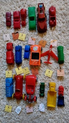 18 Vintage Pyro Hard & Plastic Transportation Toys 50's-80's 1 Electric Car 