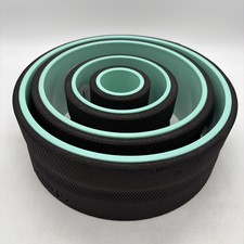 Chirp Wheel 4 Pack Back Pain Relief Yoga Massage Wheels Set Black And Teal