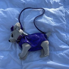 Poochie & Co Purple Plush Dog Purse Early 2000’s Nostalgia Great Condition