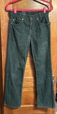 Vintage 70s Levi  s Corduroy Pants Green with Holes