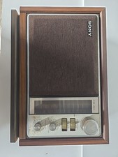 Sony ICF-9740W AM/FM Tabletop Radio Wood Cabinet Vintage 1980s- Tested 
