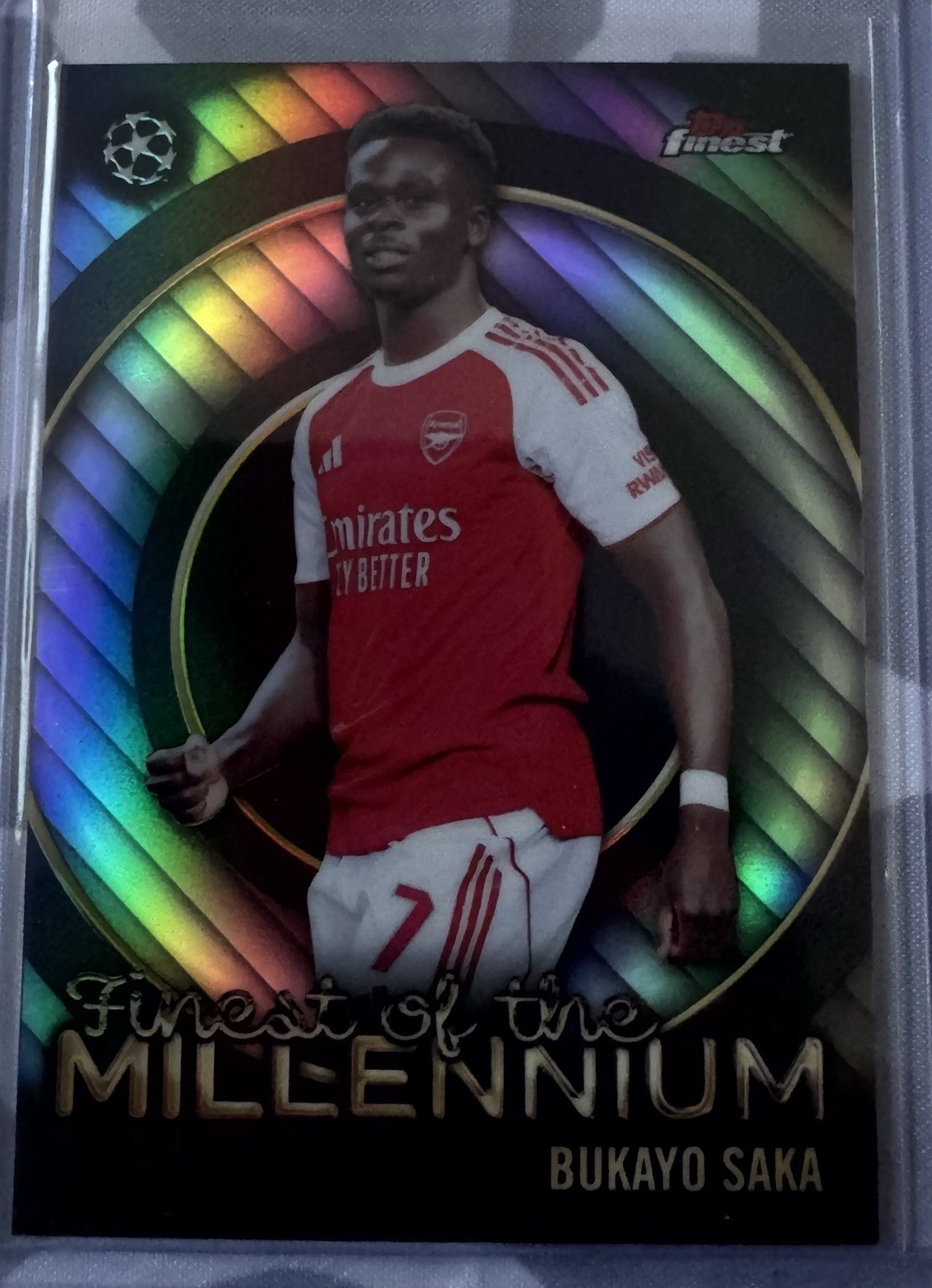 Topps Finest 2026 UCL Bukayo Saka Arsenal Finest Showmen x2/ Millennium x2 Lot4 view 3