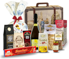 Cesti Natalizi  – Confezione Regalo Natale Viaggio Nel Gusto Con Panettone Da 50