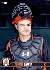 2017 San Jose Giants Grandstand #13 Aramis Garcia Hialeah Florida Baseball Card