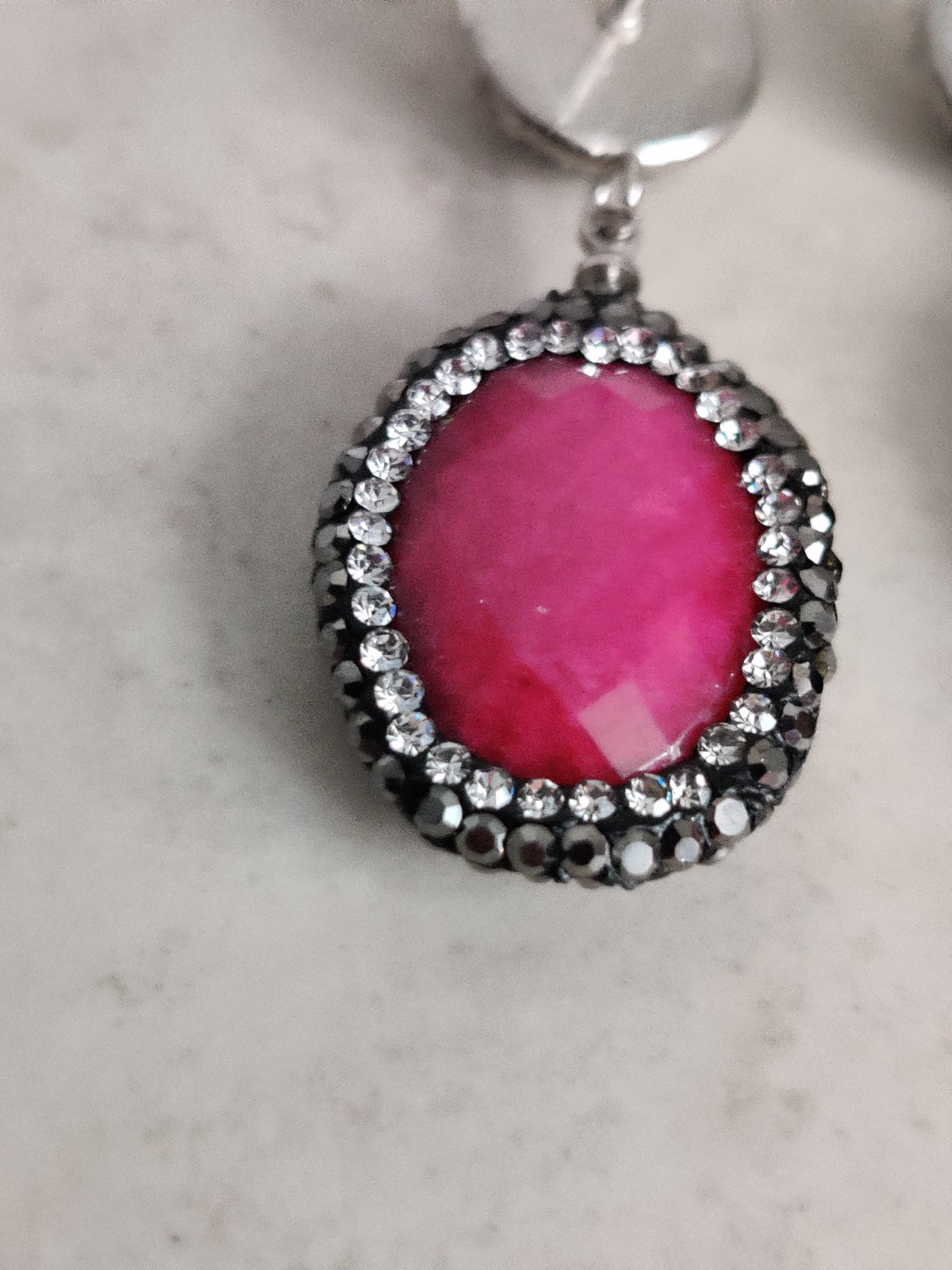 Sparkly Simulated Faceted Ruby and Marcasite Ston… - image 10