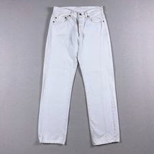 VTG Levis Jeans Mens 32x30 Fit 29x30 501-0651 White Denim Made in USA 80s