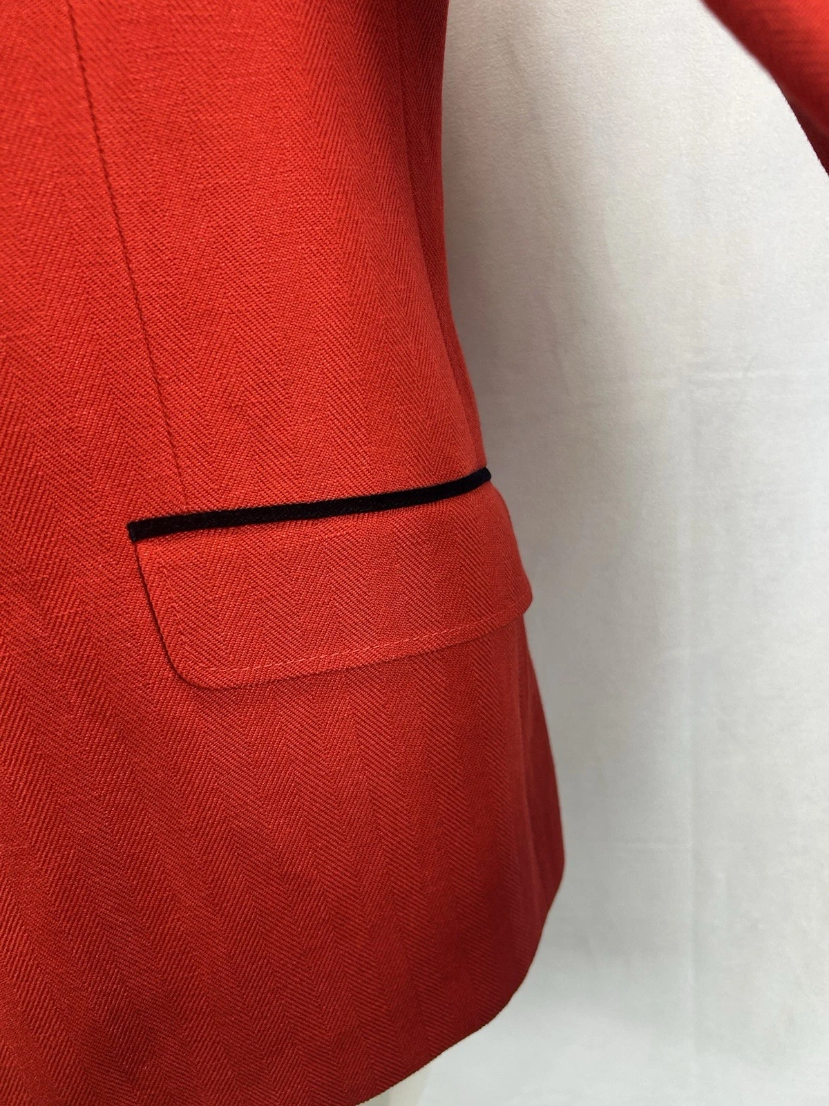 Gucci blazer doppiopetto a spina di pesce colore rosso taglia US 42