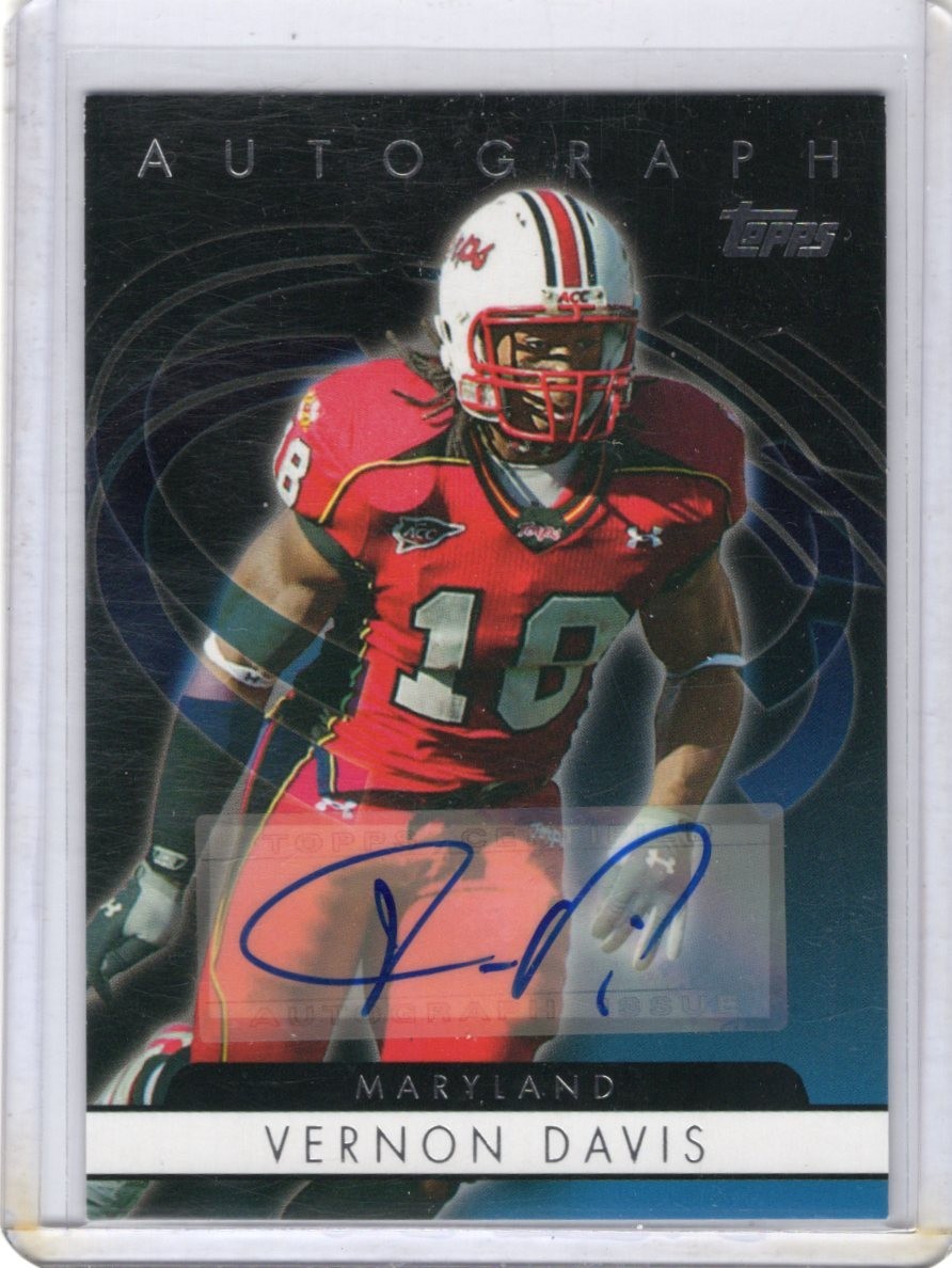 2006 Topps T-VD Auto Vernon Davis San Francisco 49ers Maryland