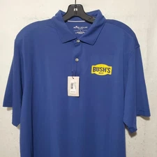 Peter Millar Polo Shirt Mens Large Seaside Bush's Best Golf Performance