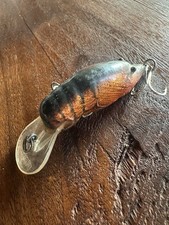 Bagley’s Small Fry Shallow All Brass Craw 3” Orange  Black Glitter Crawfish
