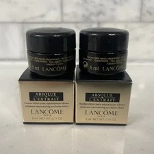 2 Lancome ABSOLUE L'EXTRAIT Ultimate Rejuvenating Eye Balm-Elixir 5 mL Each RARE
