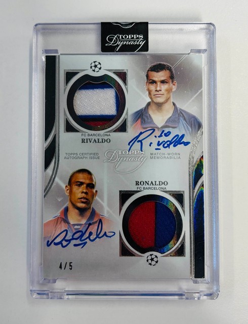 RIVALDO / RONALDO (R9) DUAL PATCH /5 - FC BARCELONA - TOPPS DYNASTY 2025