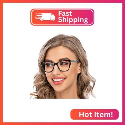 AQWANO Cat Eye Reading Glasses Blue Light Blocking Computer Oversized Readers fo
