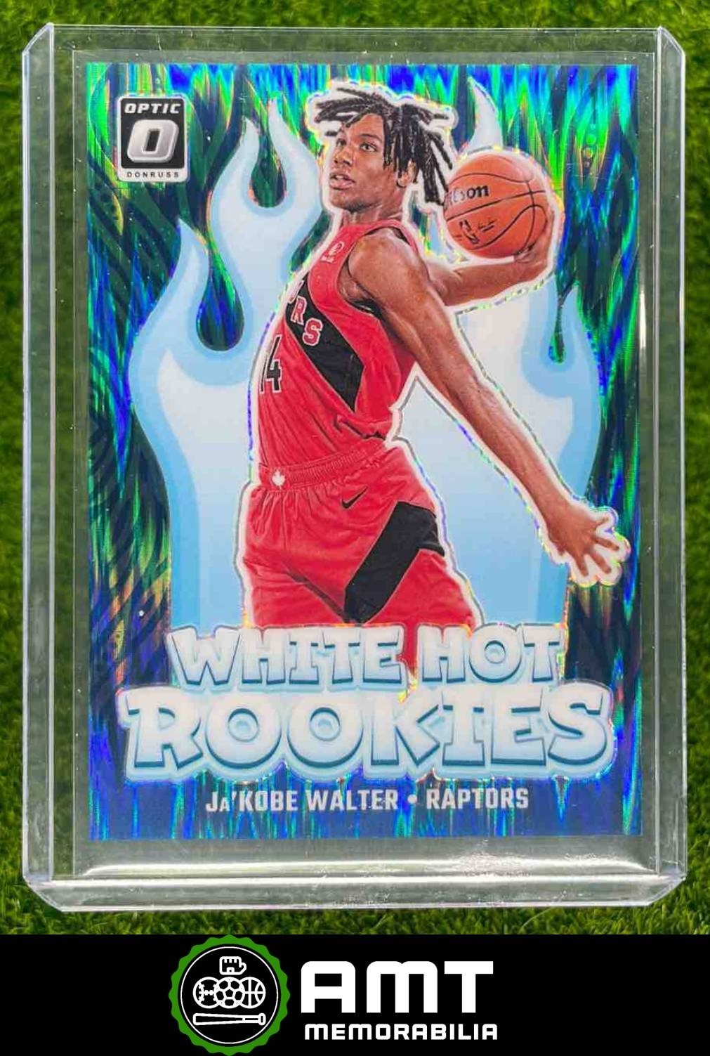 Ja'Kobe Walter 2024-25 Panini Optic 135/149 White Hot Rookies Green Shock #13