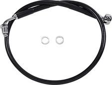Drag Specialties 1741-5808 Extended Stainless Steel Front Brake Line Kit-Black