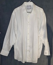 Charles Tyrwhitt Men's Dress Shirt 18/35 White Non-Iron Classic Fit Formal Work