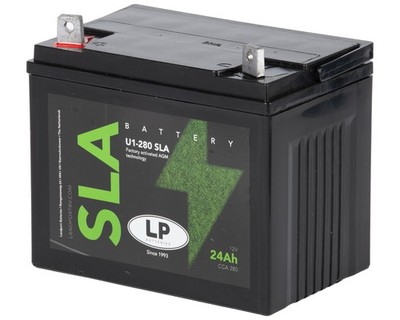 Batterie 12V 24Ah LANDPORT U1-280 SLA Rasenmäher, Rasentraktor, Aufsitzmäher