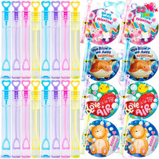 32 Valentine Bubble Wands with Cards Kids Classroom Party Favor Gift Set