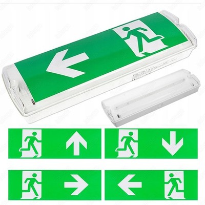 LED Notleuchte Notbeleuchtung Exit Notausgang Fluchtwegleuchte IP65 Dauerlicht